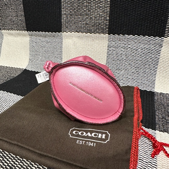 NWT Coach 1941 Uni Unicorn coin case wallet key fob keychain pearl pink coin bag - Picture 2 of 7